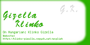 gizella klinko business card